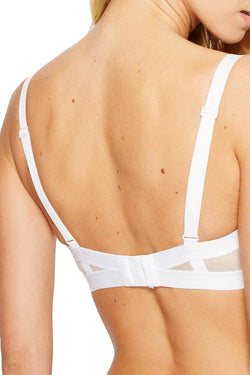 DKNY White Mesh Panel Cutout Sheers T-Shirt Bra thumbnail 2
