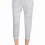 DKNY Yellow/Grey-Printed Contrast-Band Cropped Lounge Pant