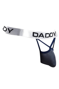 Daddy Grey/Navy Color-Trim Cross-Front Thong thumbnail 2
