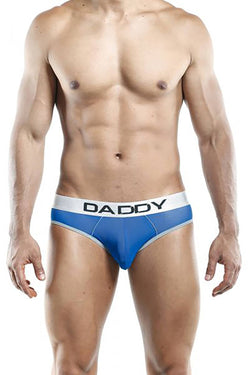 Daddy Grey/Royal-Blue Sheer-Front Bikini Brief thumbnail 2
