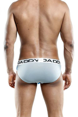 Daddy Grey/Royal-Blue Sheer-Front Bikini Brief thumbnail 3