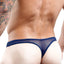 Daddy Navy-Blue Sheer Mesh-Back Thong