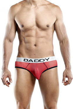 Daddy Red/Black Sheer-Front Bikini Brief thumbnail 2
