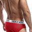 Daddy Sheer Net Mesh Color Stripe Brief in Red