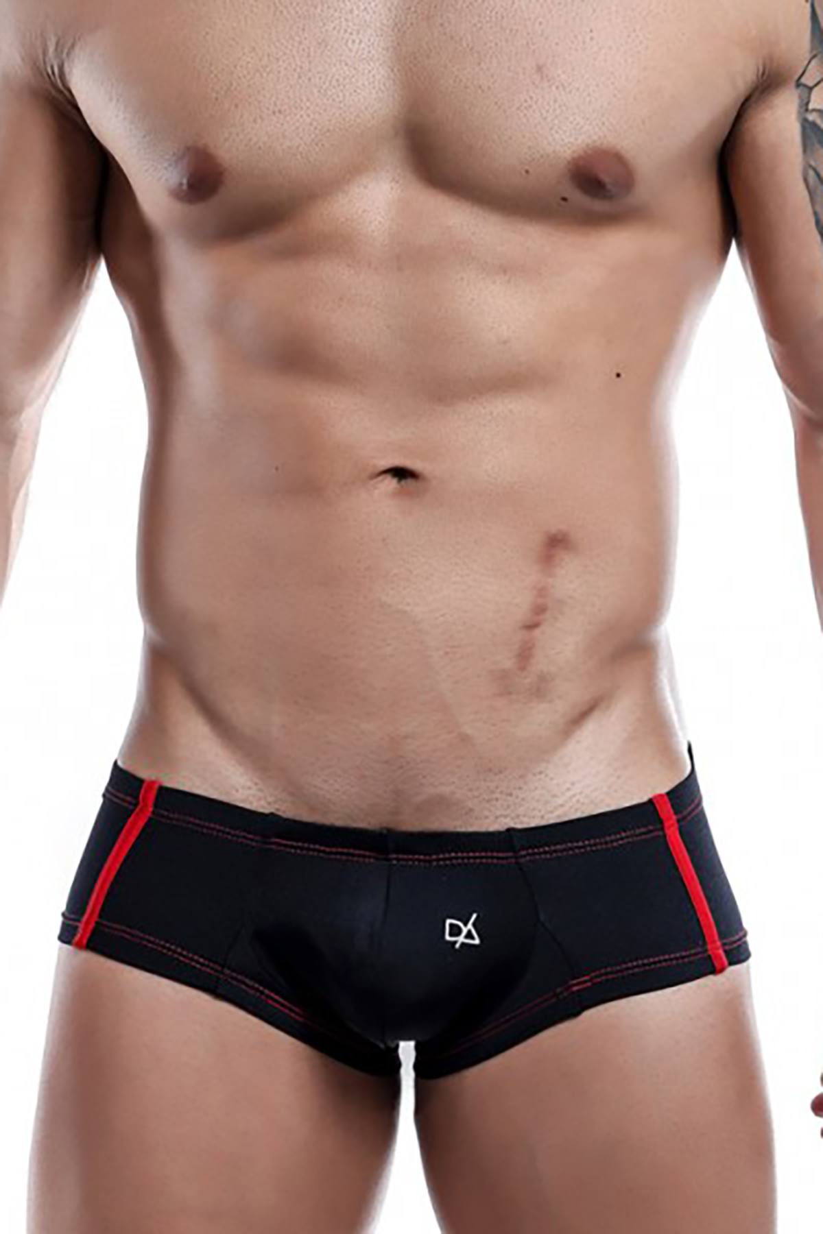 Daniel Alexander Black/Red-Stripe Trunk