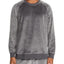 Daniel Buchler Long-sleeve Velour Lounge Sweatshirt Gray
