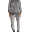 Daniel Buchler Long-sleeve Velour Lounge Sweatshirt Gray