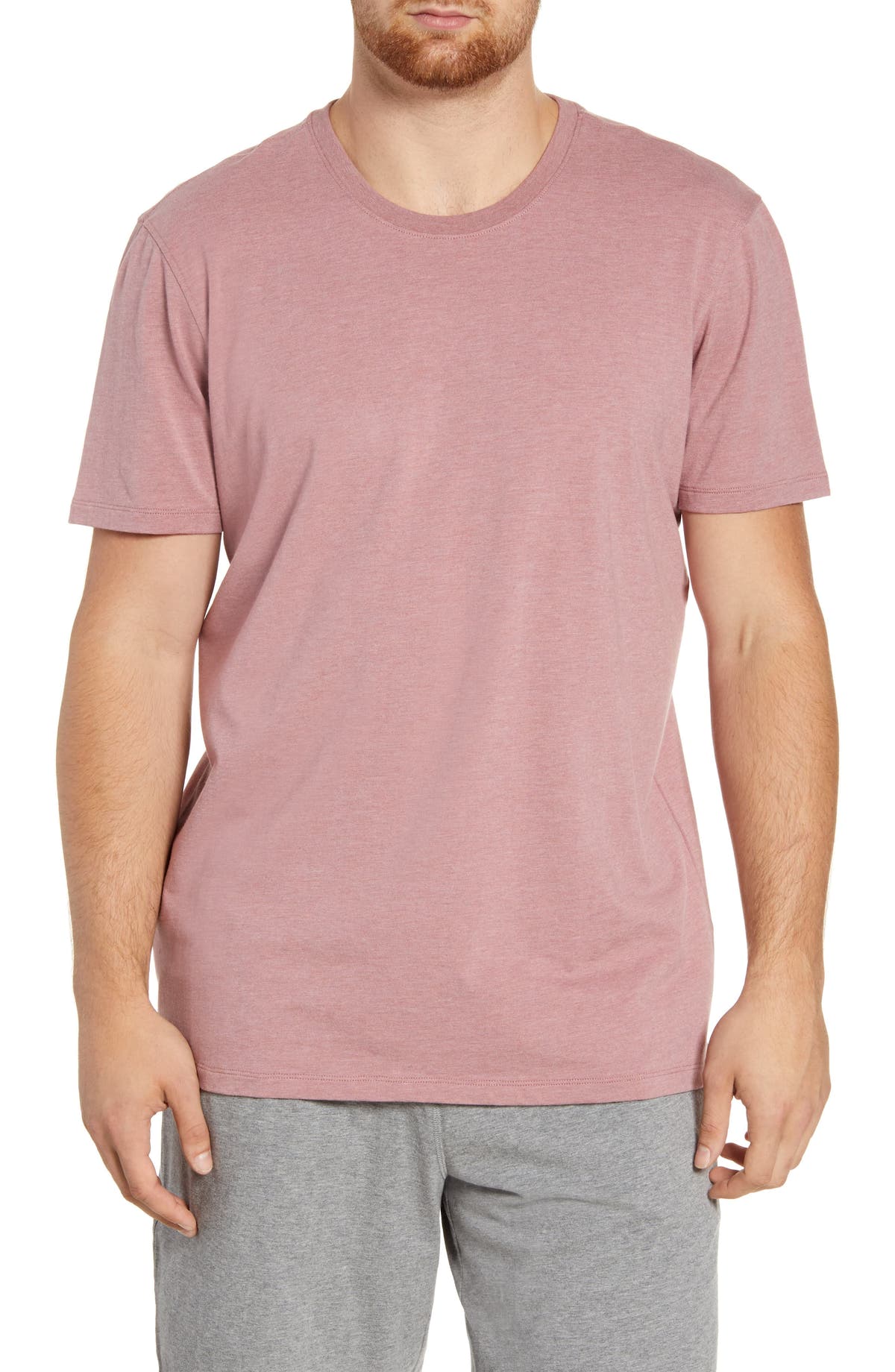 Daniel Buchler Men's Stretch Cotton & Modal Crewneck T-Shirt, Size Small - Red