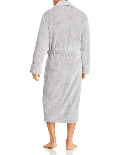 Daniel Buchler Plaid Jacquard Lounge Robe Gray thumbnail 2