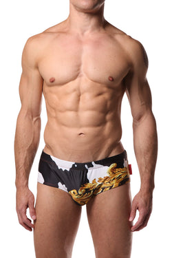 Danny Miami Wild Gold Print Swim Brief thumbnail 1