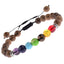 Dark Sandalwood 7-Chakra Adjustable Meditation Bracelet
