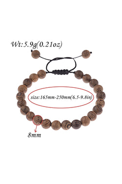 Dark Sandalwood 7-Chakra Adjustable Meditation Bracelet thumbnail 3