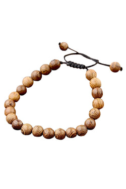 Dark Sandalwood Adjustable Beaded Meditation Bracelet thumbnail 2