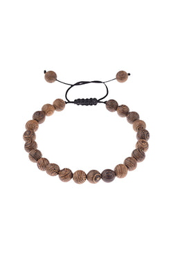 Dark Sandalwood Adjustable Beaded Meditation Bracelet thumbnail 1