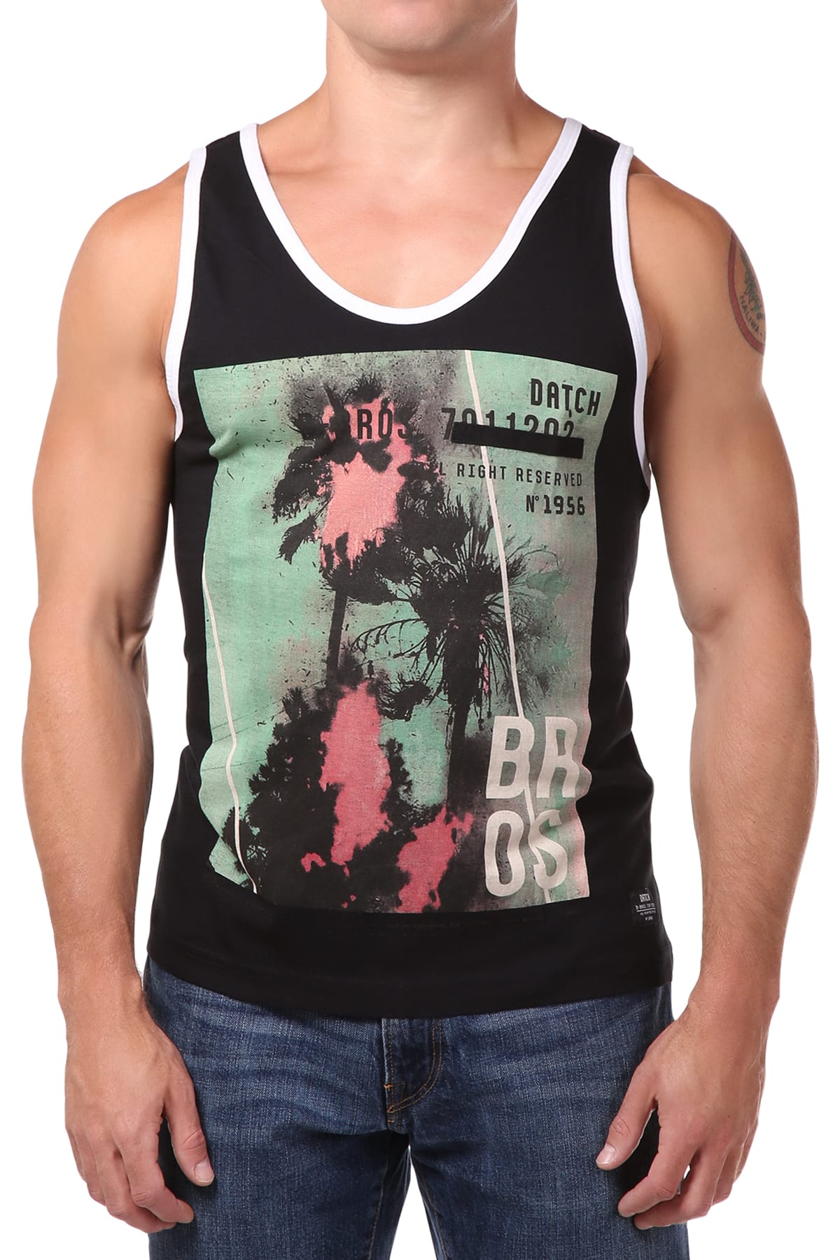 Datch Black All Rights Reserved Tank Top