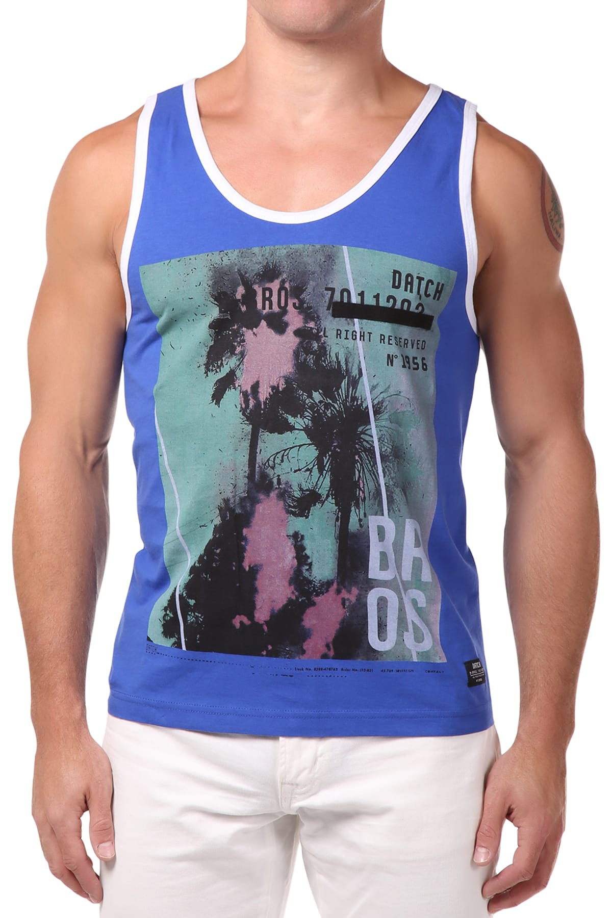 Datch Blue All Rights Reserved Tank Top