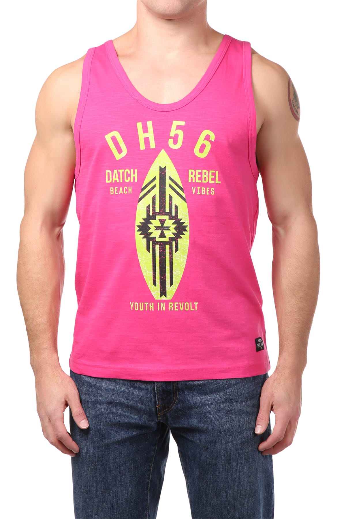 Datch Pink Youth In Revolt Tank Top