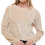 Derek Heart Juniors' Ribbed Faux-fur Top Cement