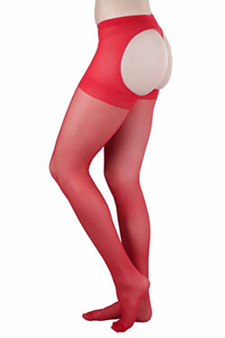 Desire Hosiery Red Sheer Control-Top Thong Pantyhose thumbnail 2