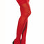 Desire Hosiery Red Sheer Seamed Thigh-High Stockings