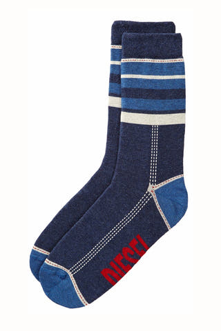 Diesel Blue Denim Stripe Ray Sock