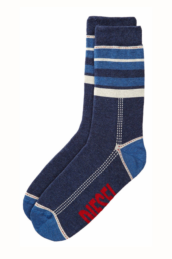 Diesel Blue Denim Stripe Ray Sock
