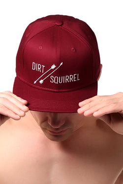 Dirt Squirrel Burgundy Arrow Snapback thumbnail 1