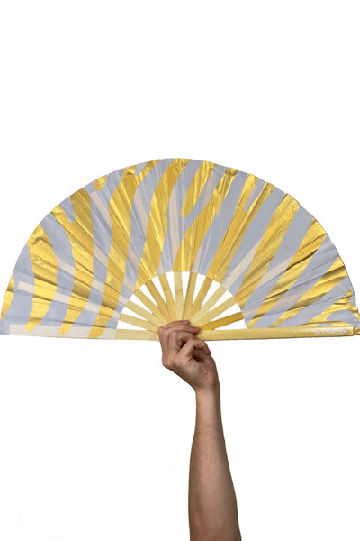 Dirt Squirrel Gold Zebra Fan