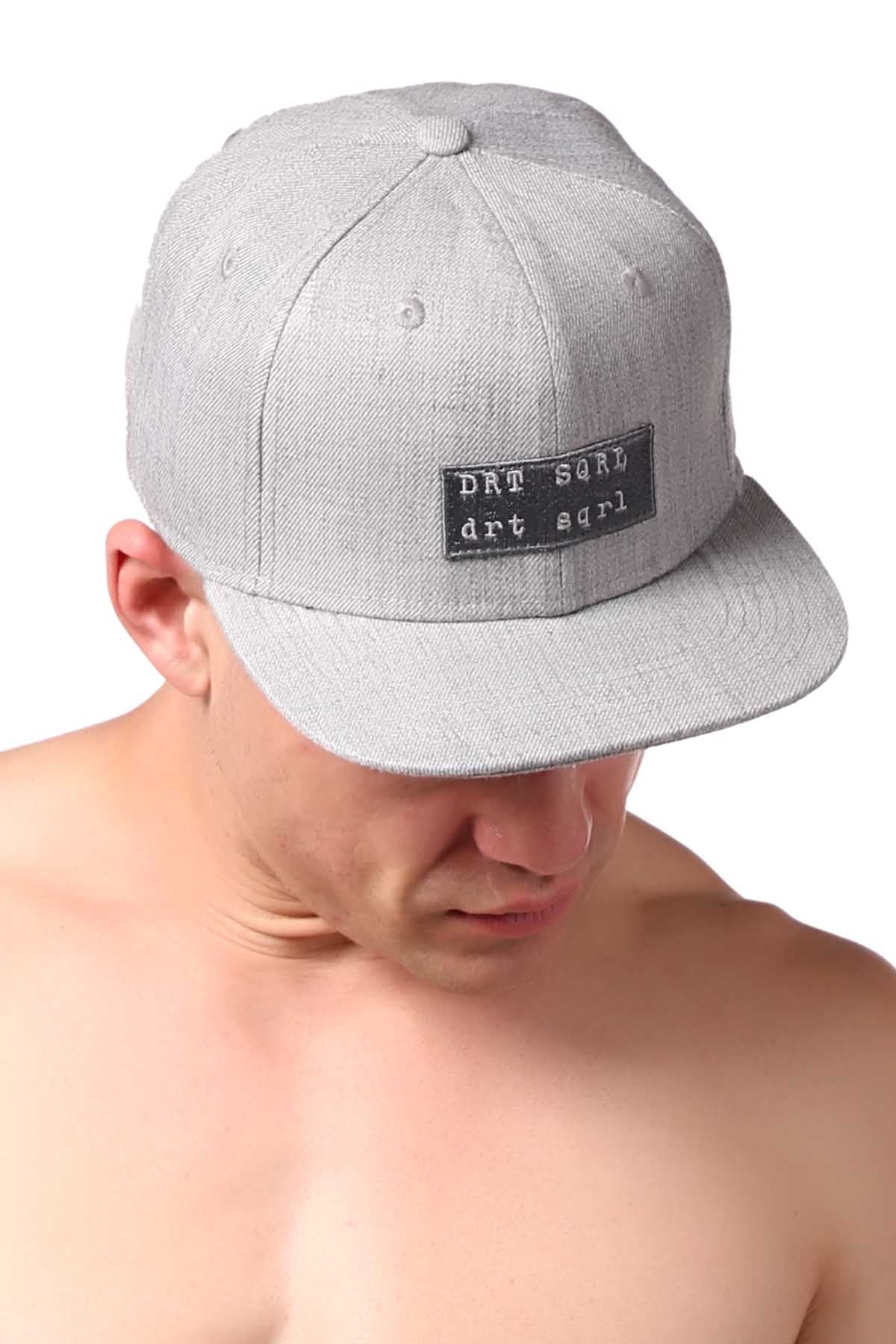 Dirt Squirrel Grey Text Snapback