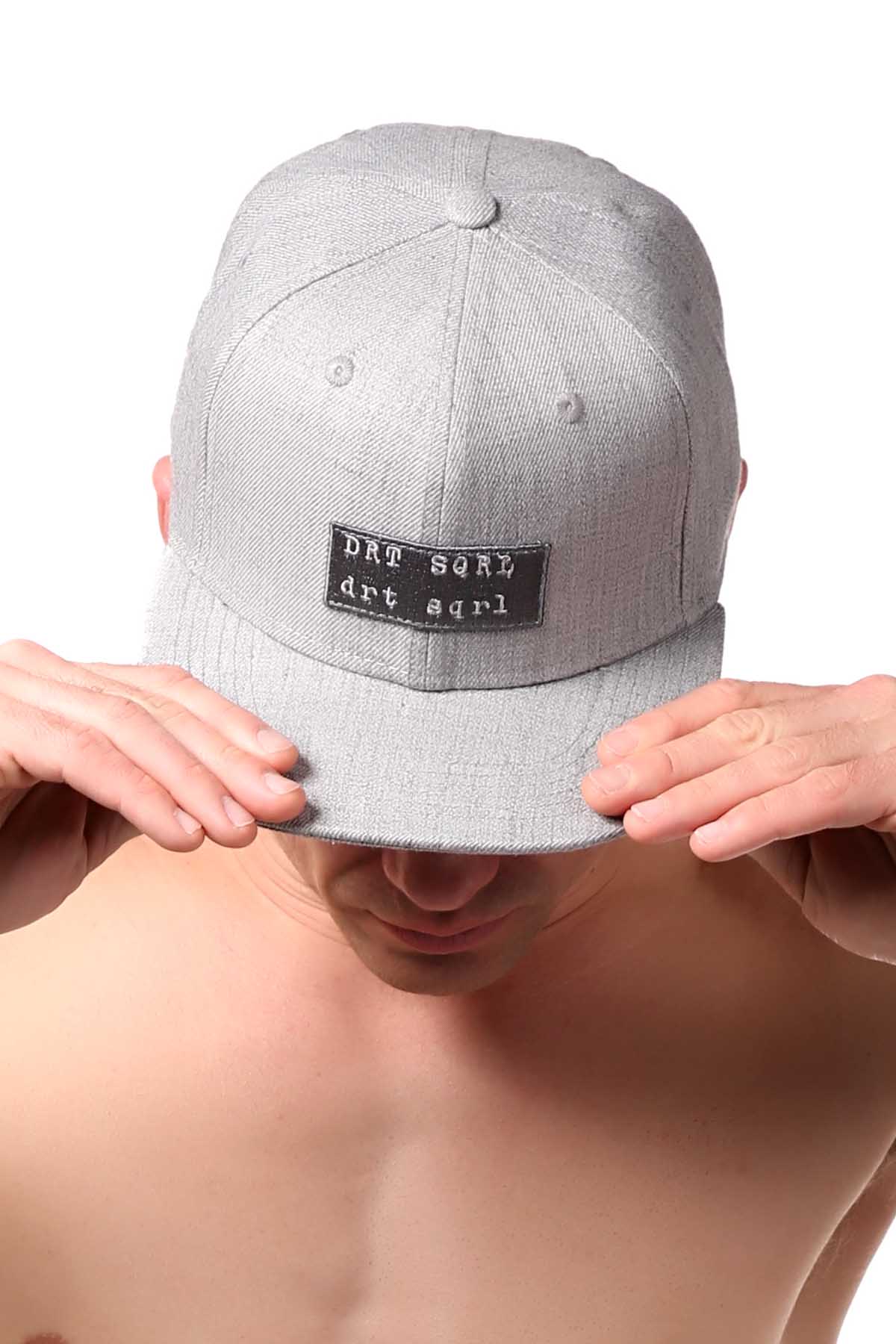 Dirt Squirrel Grey Text Snapback
