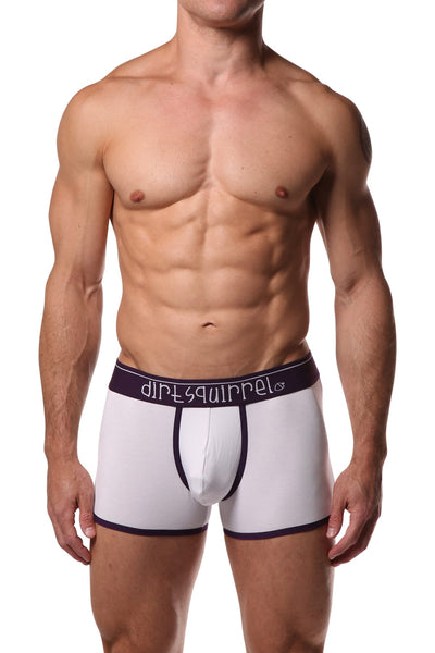 Dirt Squirrel White Contrast Boxer Brief