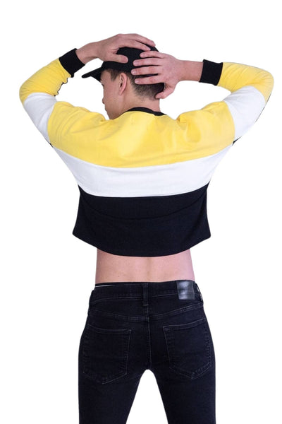 Dirt Squirrel Yellow Moto Crop Top