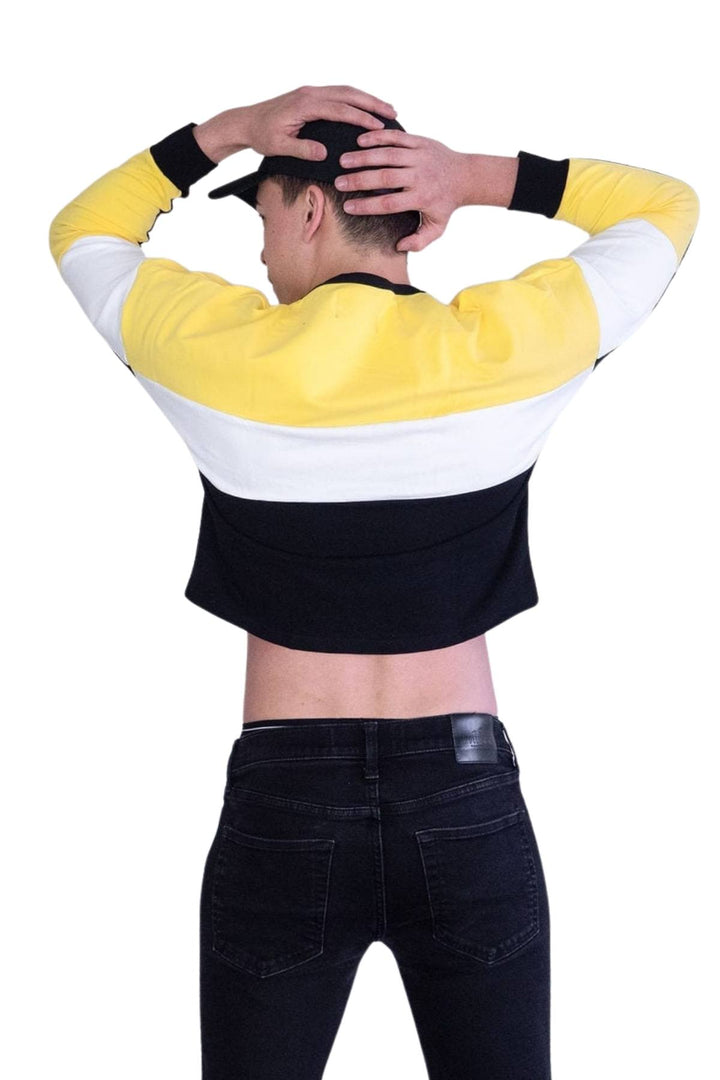 Dirt Squirrel Yellow Moto Crop Top