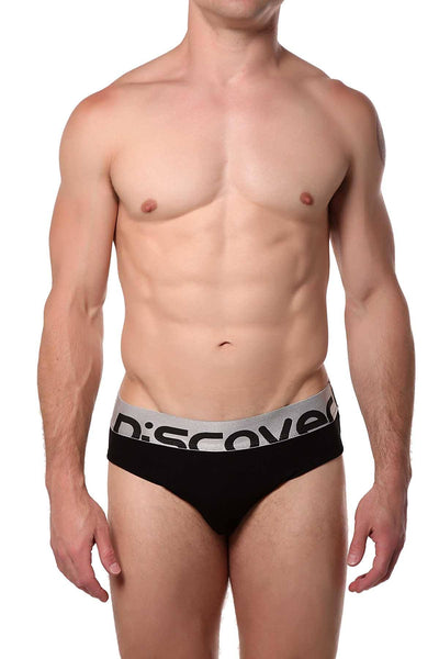 Discover Deep-Black Silver Brief