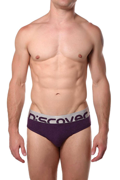Discover Grape-Purple Silver Brief