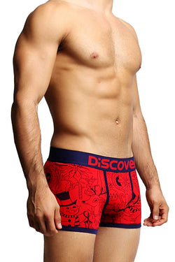 Discover Red & Navy Christmas Boxer Trunk thumbnail 2