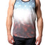 Distortion Black Sublimated USA Flag Print Tank Top