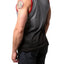Distortion Black/White Stripe Dip-Down Print Tank Top