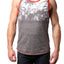 Distortion Grey Sublimated Palm Stripe Tank Top
