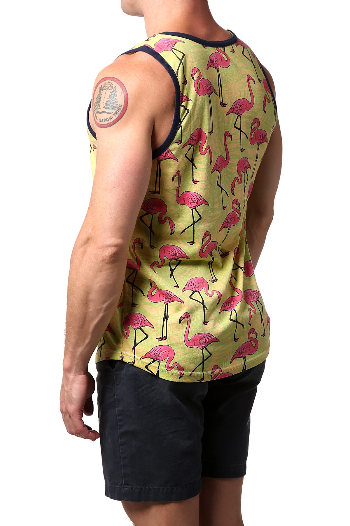 Distortion Mellow Yellow Flamingo AOP Tank Top