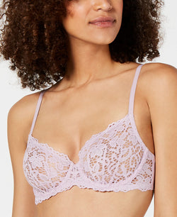 Dkny Classic Lace Unlined Demi Bra Dk4008 Lilac thumbnail 1