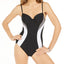 Dkny Colorblocked Underwire Tummy-control One-piece Swimsuit Black