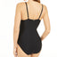 Dkny Colorblocked Underwire Tummy-control One-piece Swimsuit Black