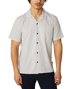 Dkny Hertford Regular-fit Stretch Geo-print Camp Shirt White thumbnail 1