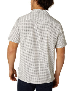 Dkny Hertford Regular-fit Stretch Geo-print Camp Shirt White thumbnail 2