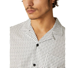 Dkny Hertford Regular-fit Stretch Geo-print Camp Shirt White thumbnail 3
