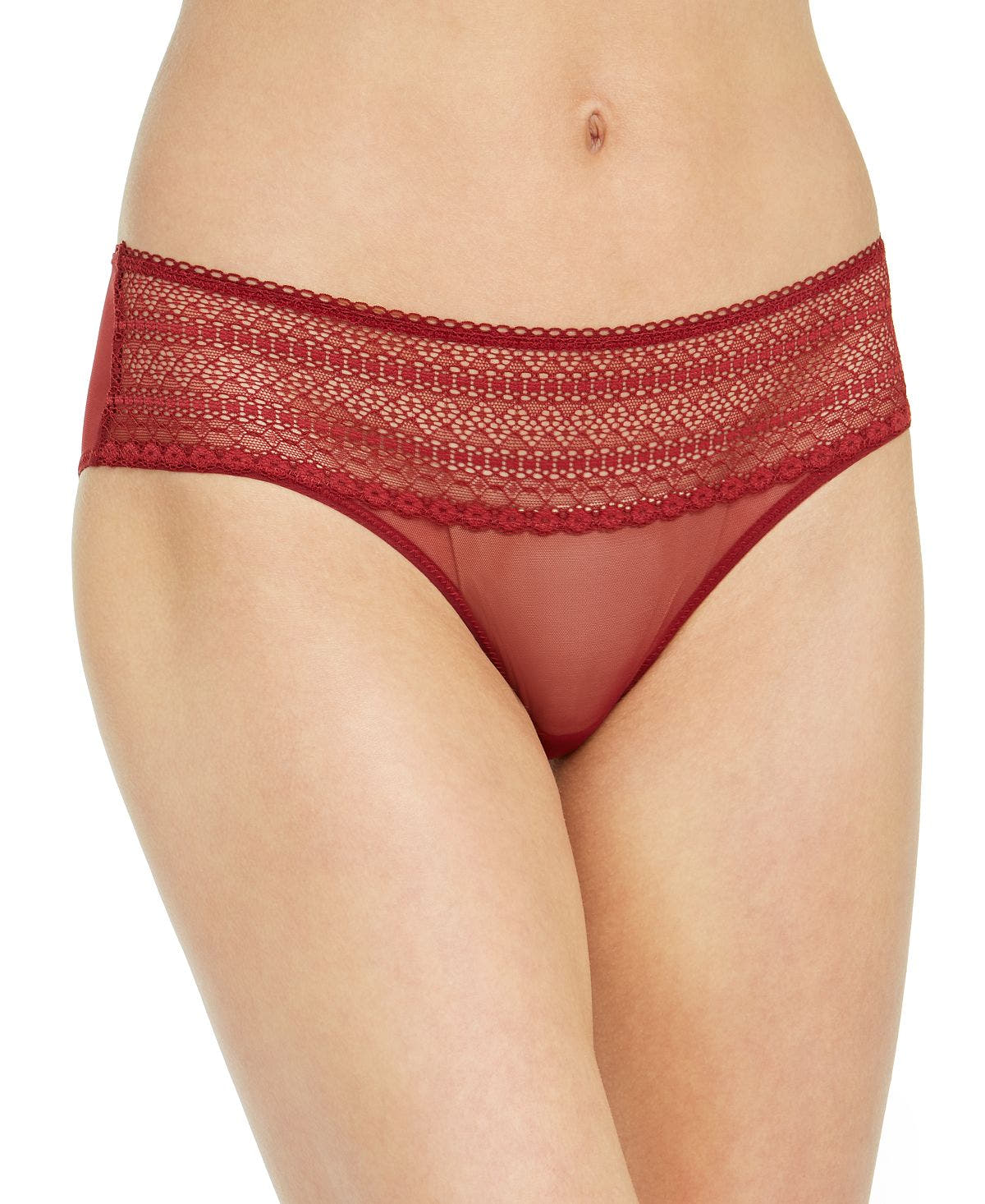 Dkny Lace Bikini Underwear Dk5085 Crimson