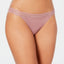 Dkny Lace Trim Thong Underwear Dk5007 Purple
