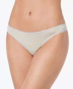Dkny Litewear Low-rise Mesh-trim Thong Dk5001 Ice Gray/Carnary thumbnail 1