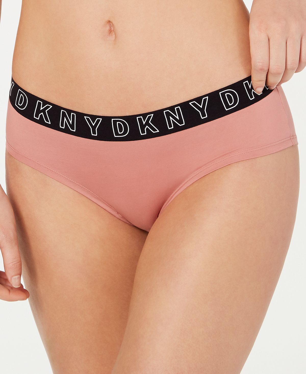 Dkny Logo Classic Boyshort Underwear Dk5005 Whisky Rose/Black/White